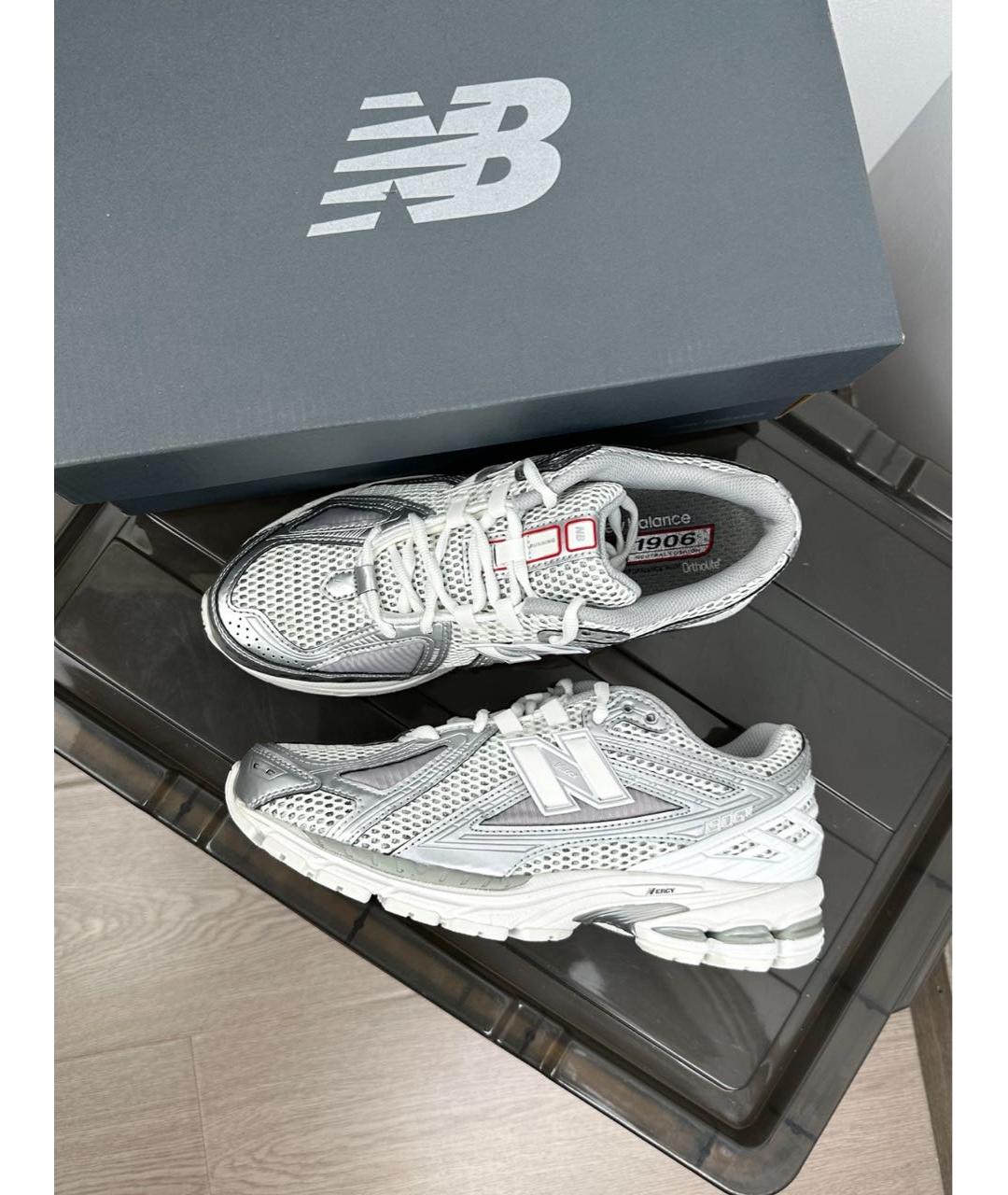 NEW BALANCE Белые текстильные кроссовки, фото 4