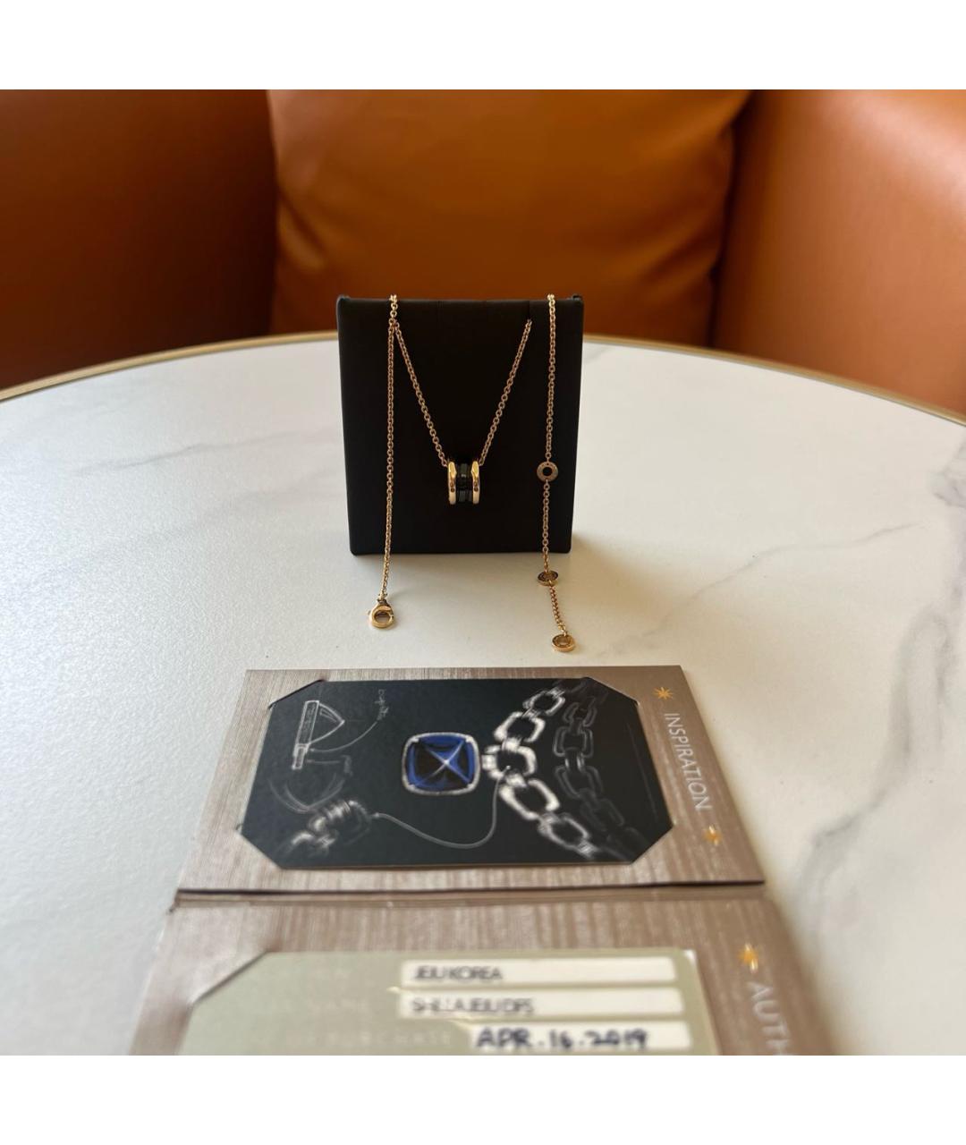 BVLGARI Золотая подвеска из розового золота, фото 2