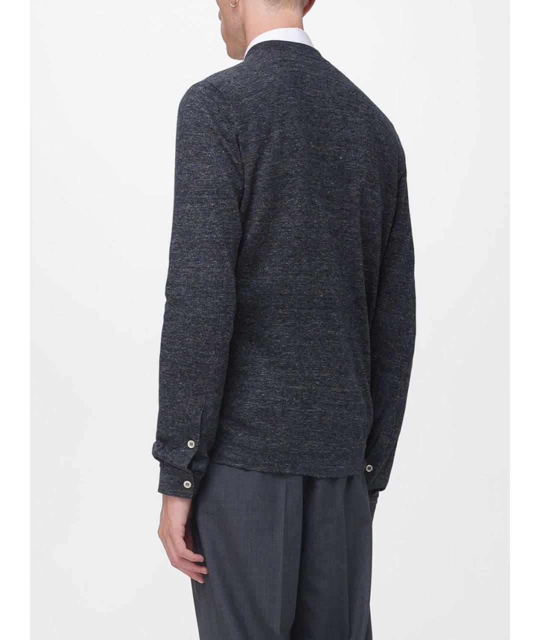 BRUNELLO CUCINELLI Антрацитовый хлопковый кардиган, фото 3