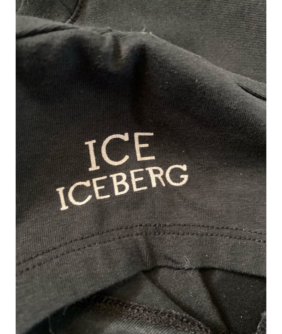 ICEBERG Черная хлопковая футболка, фото 4