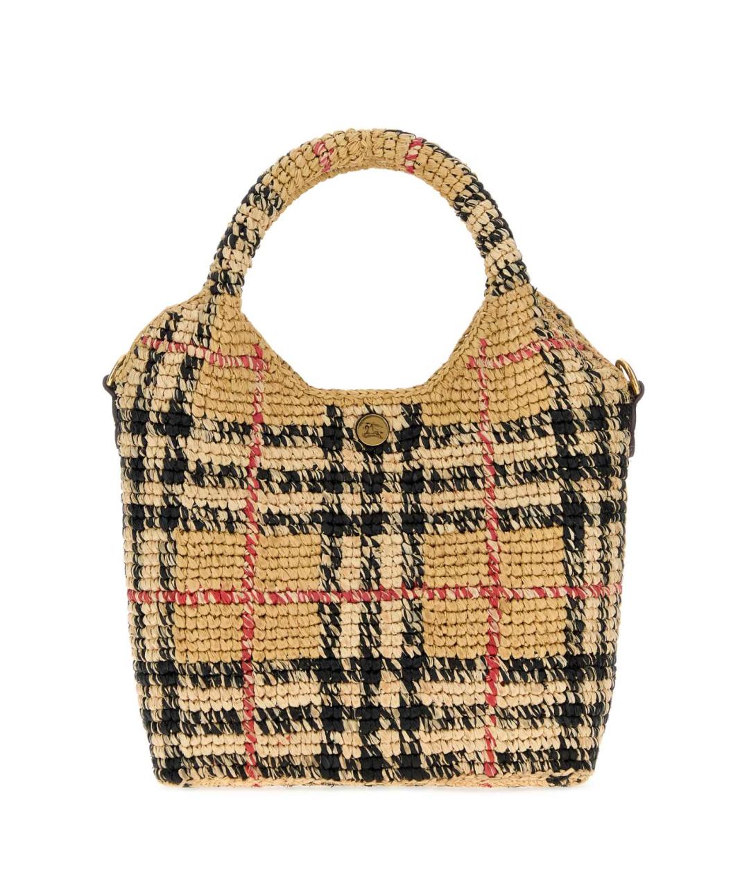 BURBERRY Бежевая рафия сумка тоут, фото 1