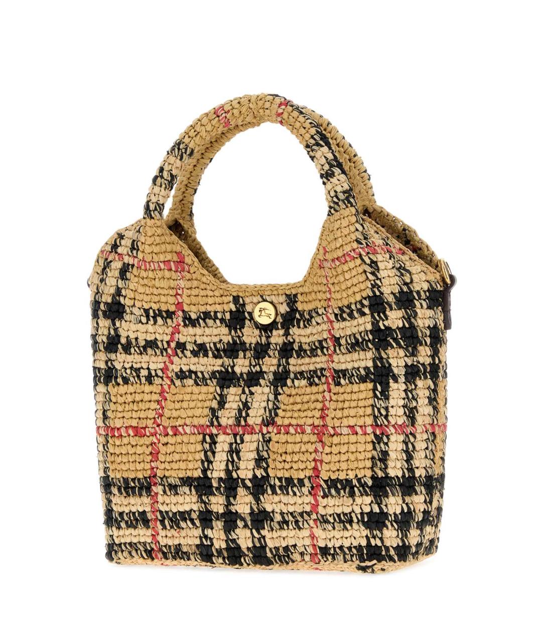 BURBERRY Бежевая рафия сумка тоут, фото 2