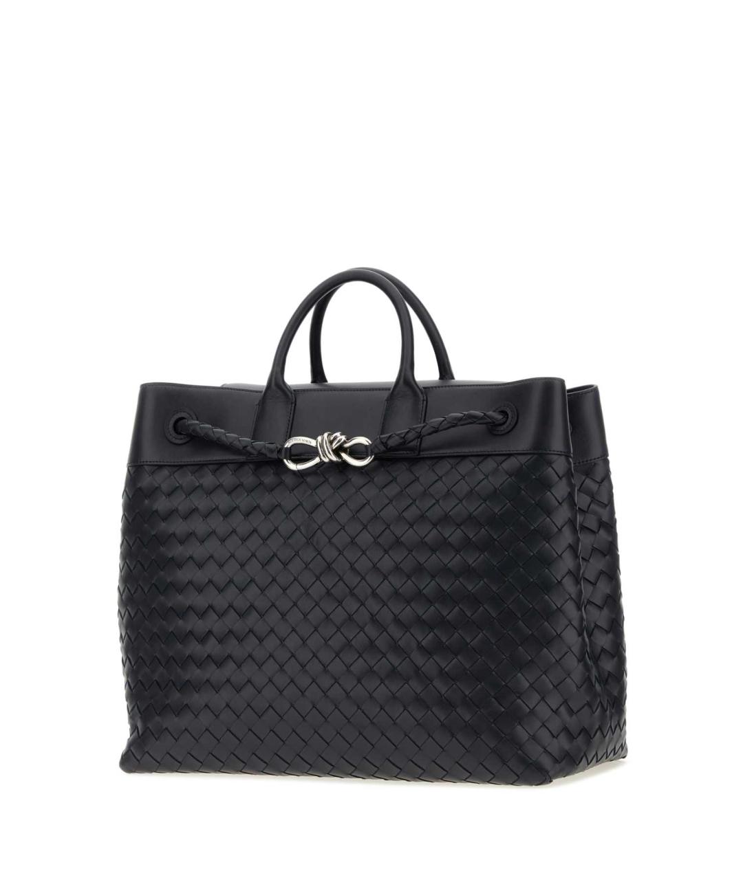 BOTTEGA VENETA Темно-синяя кожаная сумка тоут, фото 2