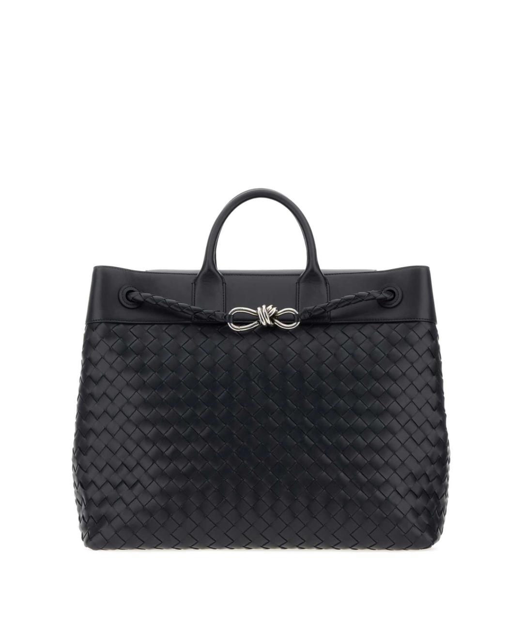 BOTTEGA VENETA Темно-синяя кожаная сумка тоут, фото 1