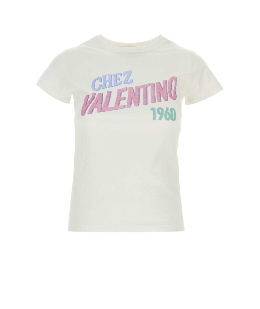 VALENTINO Белая хлопковая футболка, фото 1