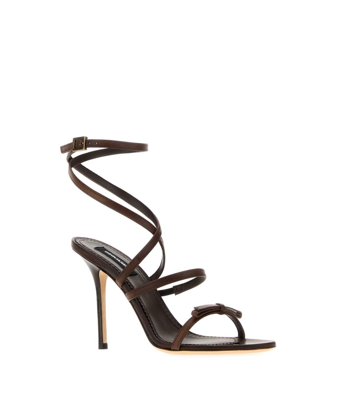 DSQUARED2 Коричневые кожаные босоножки, фото 2
