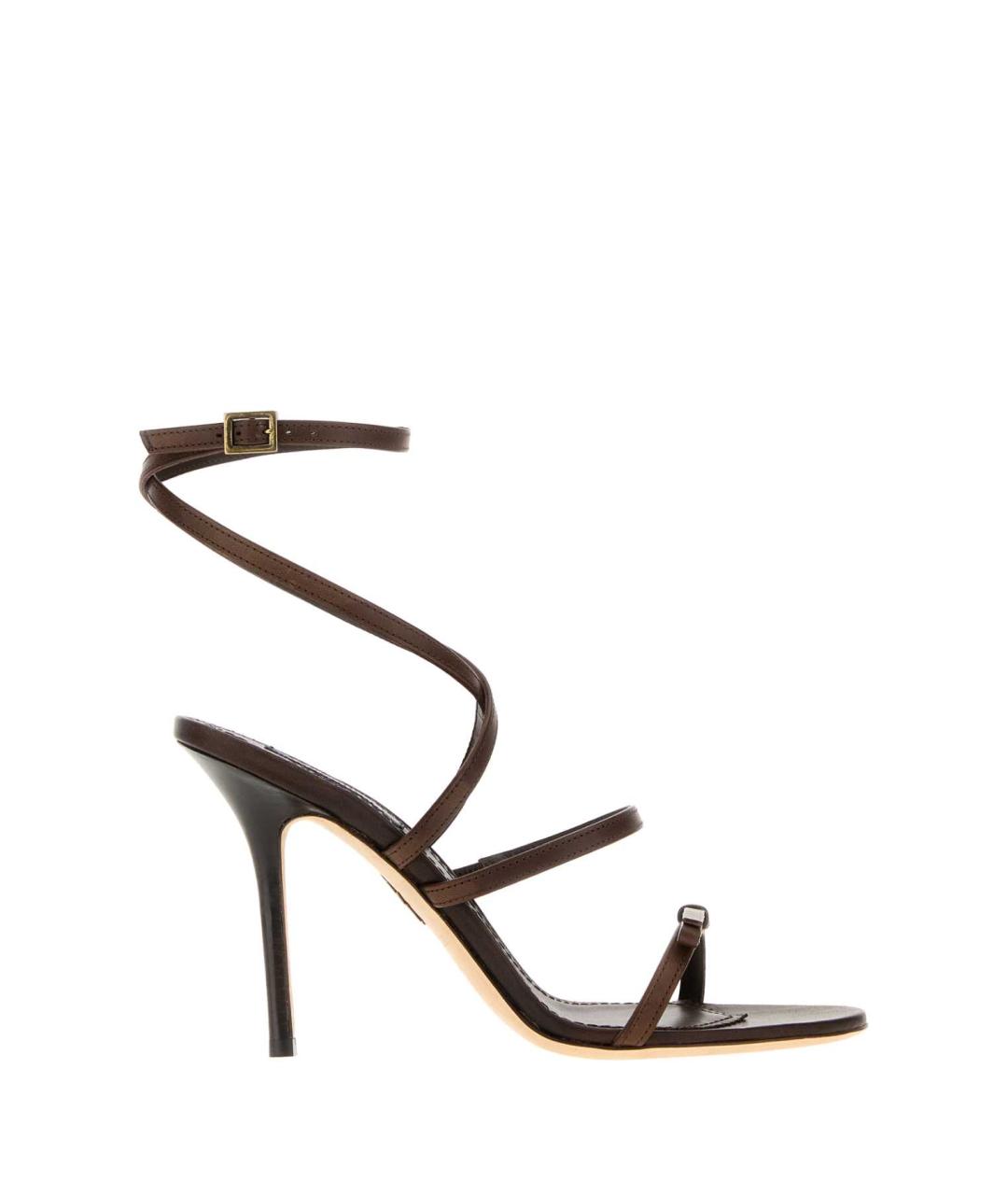 DSQUARED2 Коричневые кожаные босоножки, фото 1