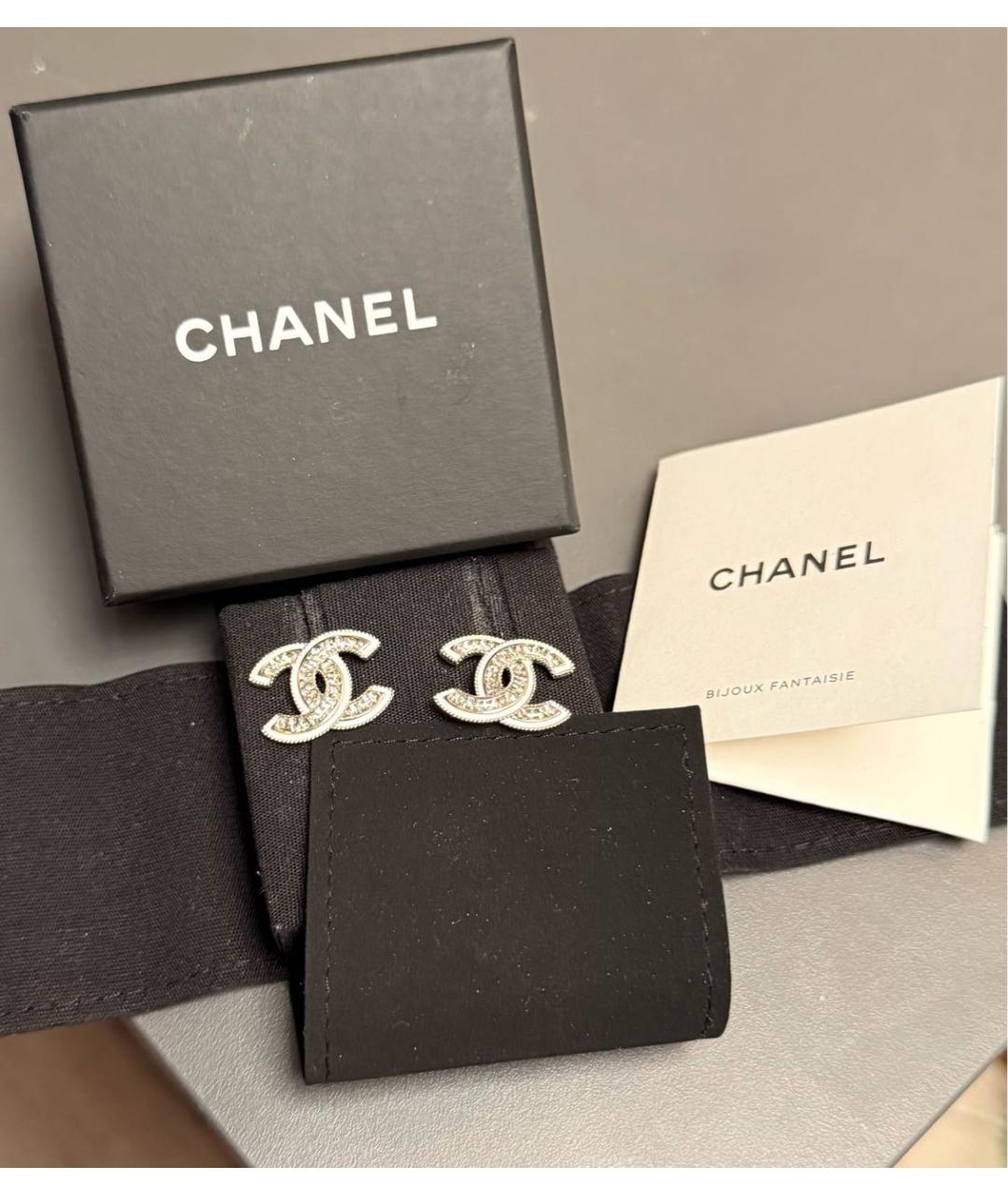 CHANEL Серебряные серьги, фото 5