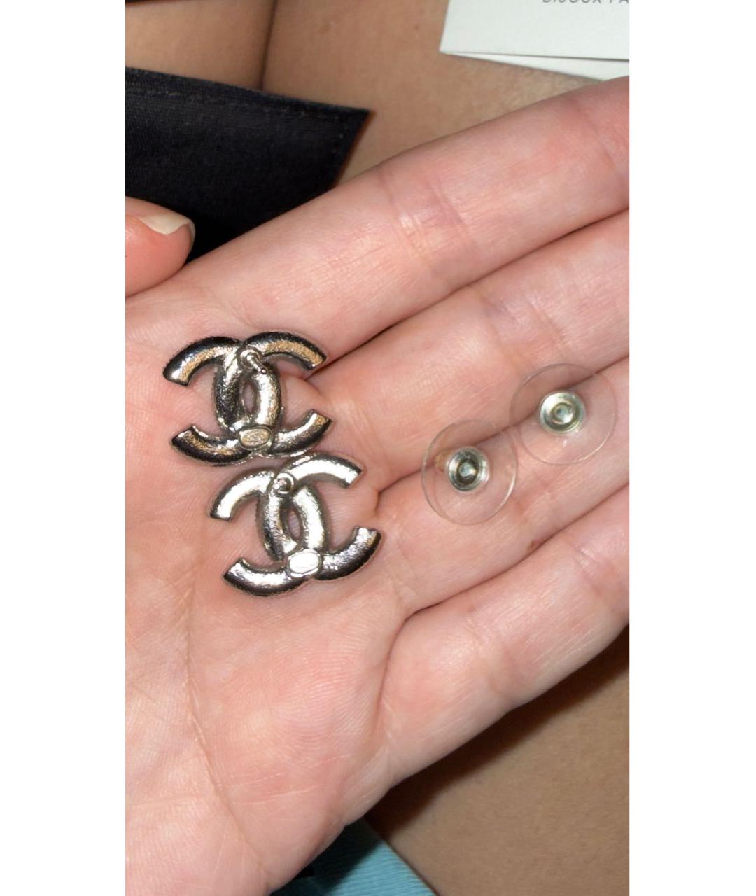 CHANEL Серебряные серьги, фото 3