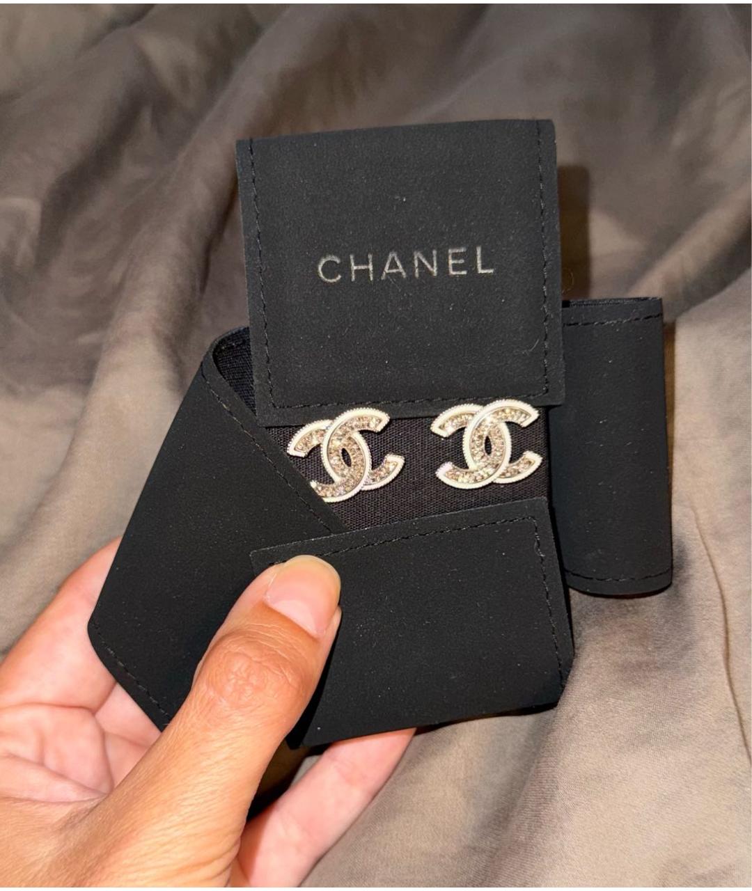 CHANEL Серебряные серьги, фото 6