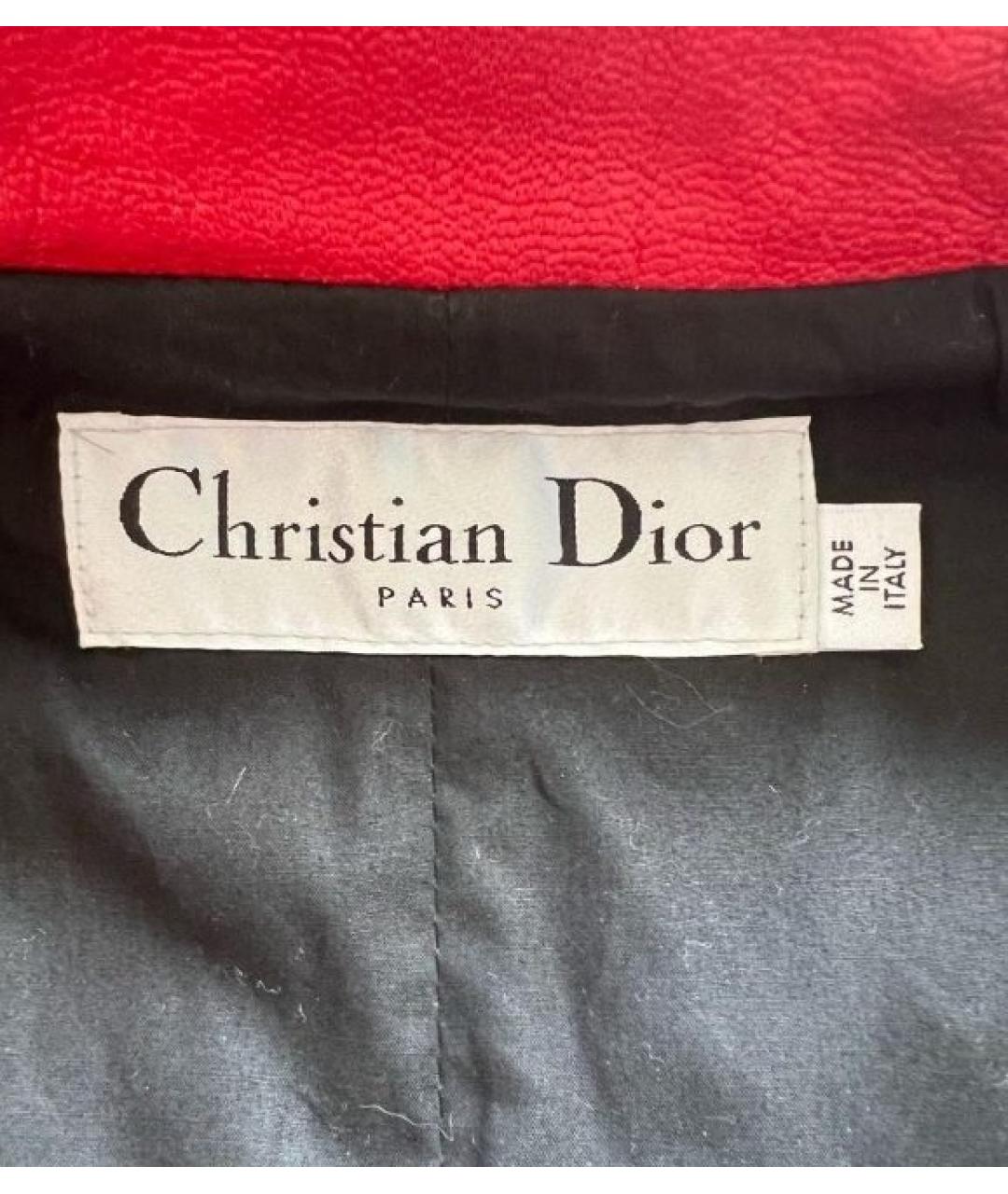 CHRISTIAN DIOR Красная кожаная куртка, фото 3