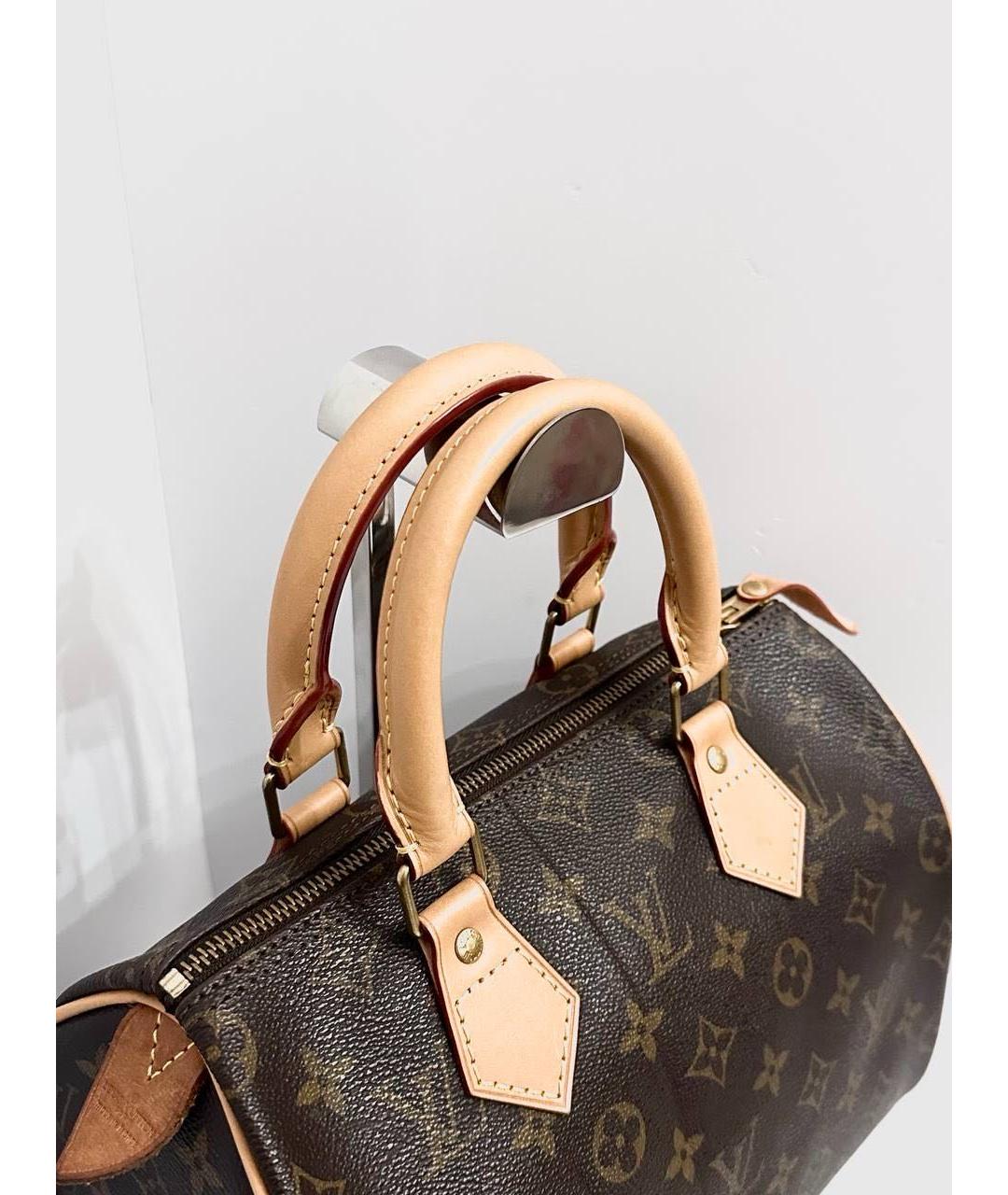 LOUIS VUITTON Коричневая сумка с короткими ручками, фото 8