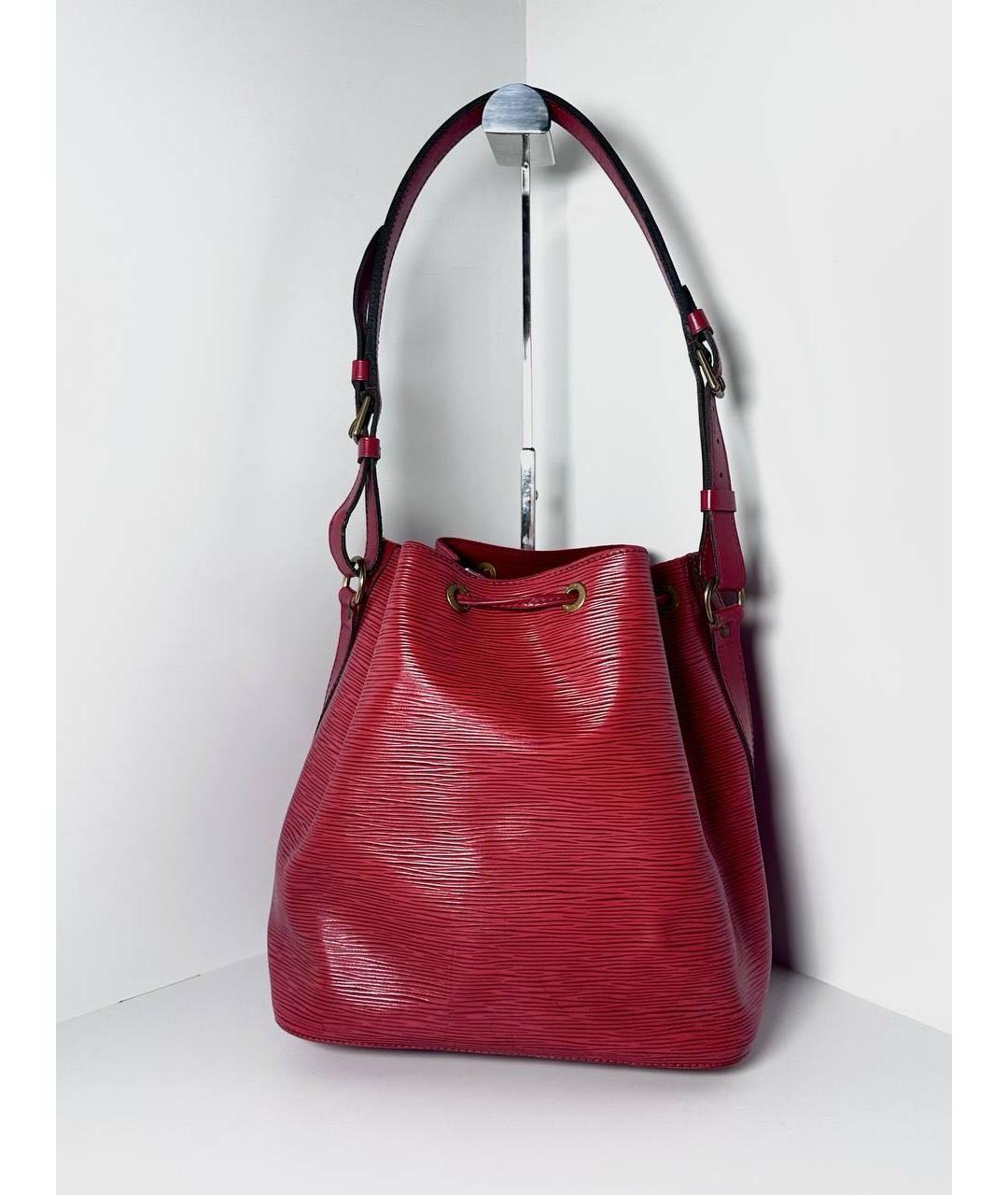LOUIS VUITTON Красная кожаная сумка через плечо, фото 5