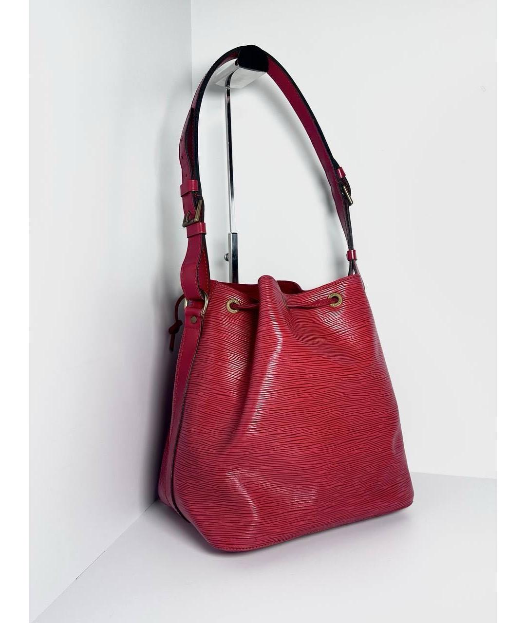LOUIS VUITTON Красная кожаная сумка через плечо, фото 6