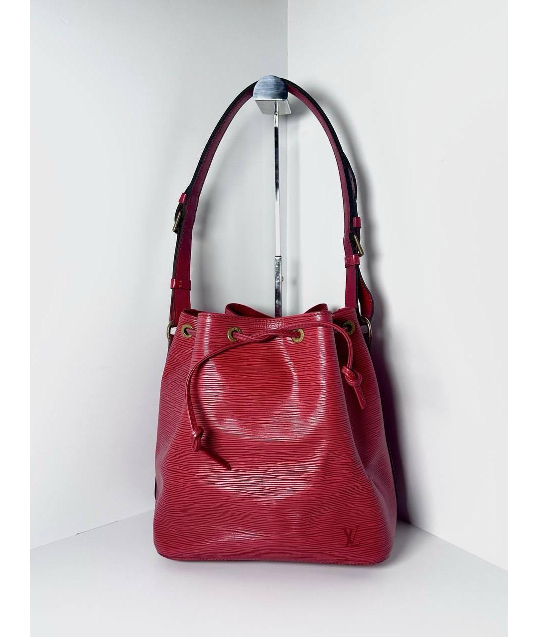LOUIS VUITTON Красная кожаная сумка через плечо, фото 9