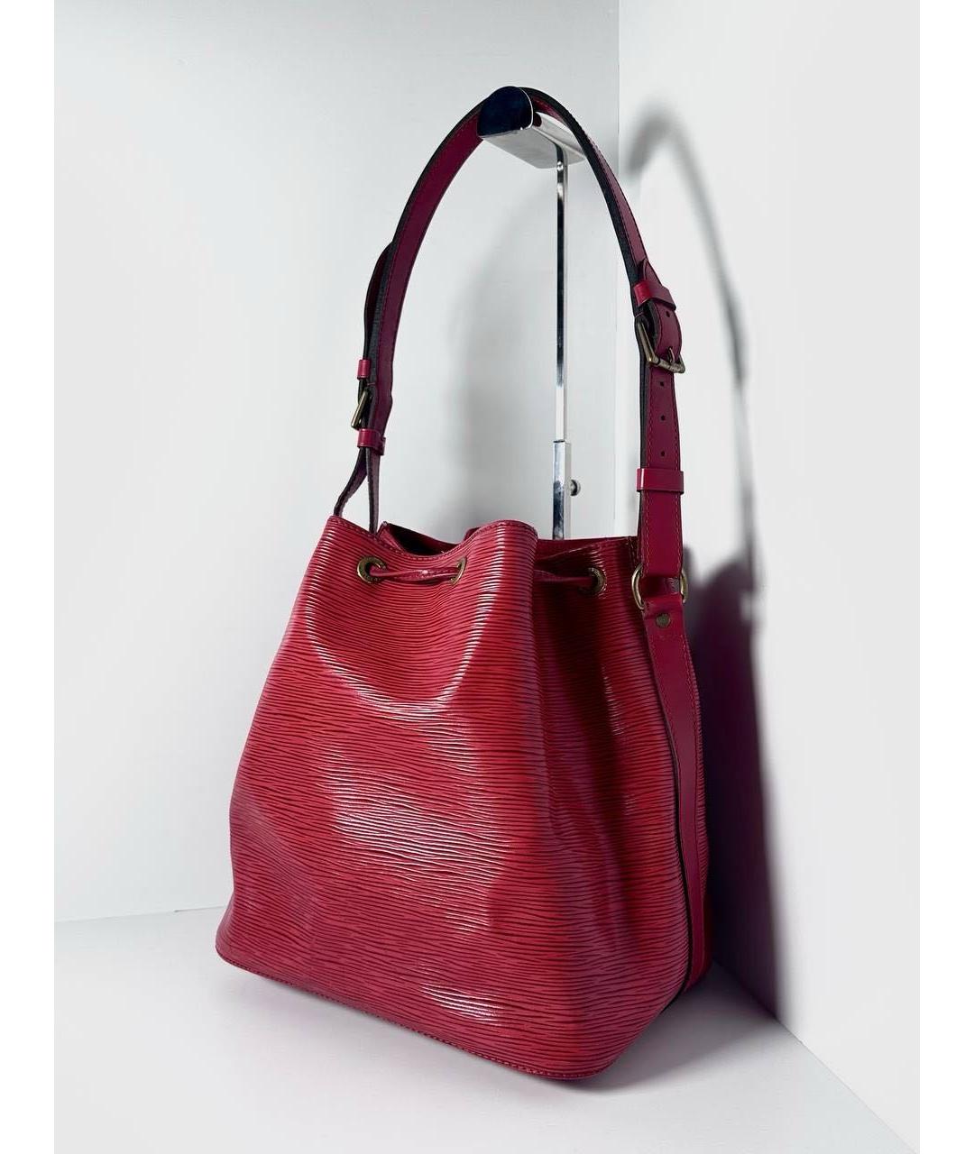 LOUIS VUITTON Красная кожаная сумка через плечо, фото 4