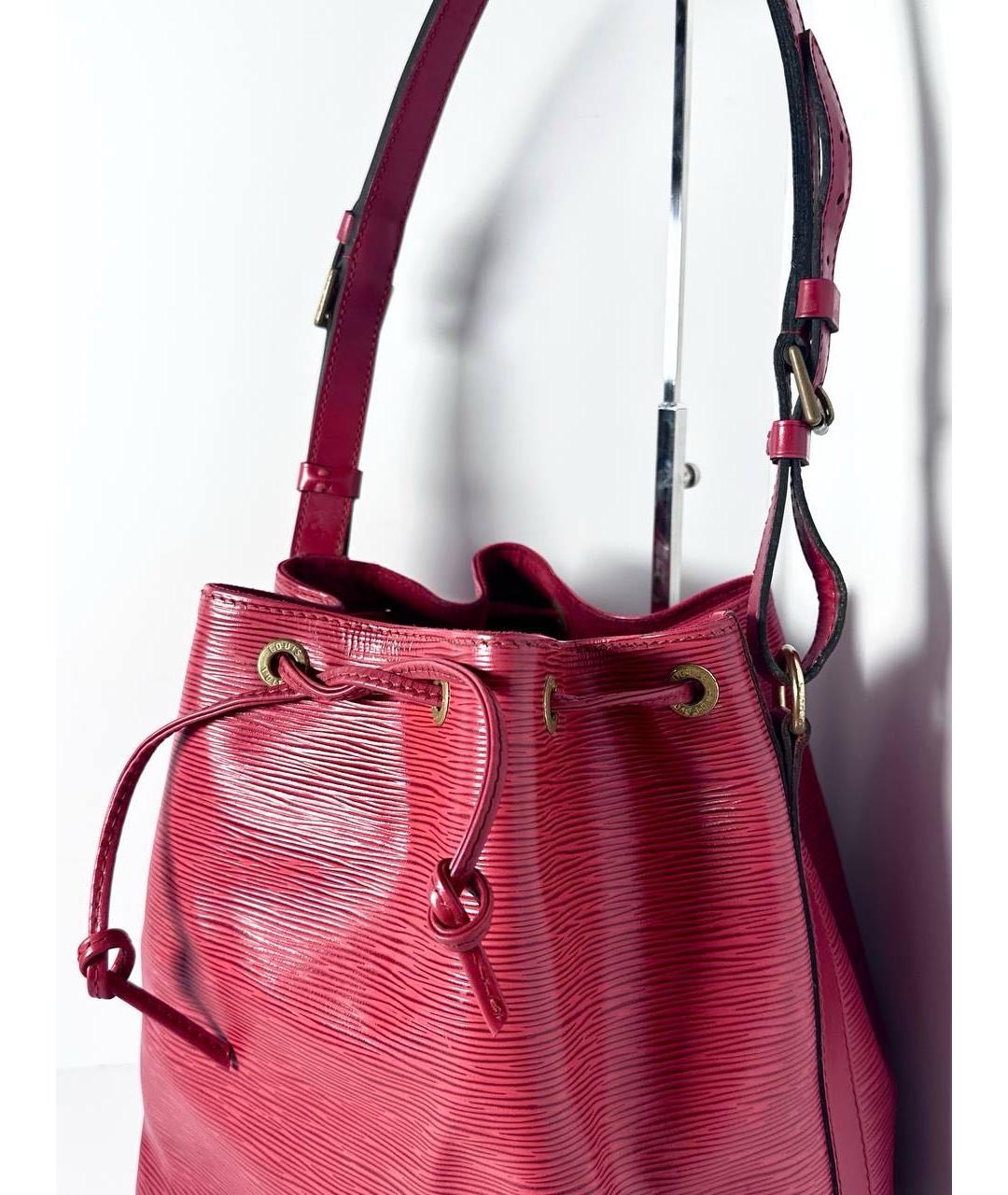 LOUIS VUITTON Красная кожаная сумка через плечо, фото 7