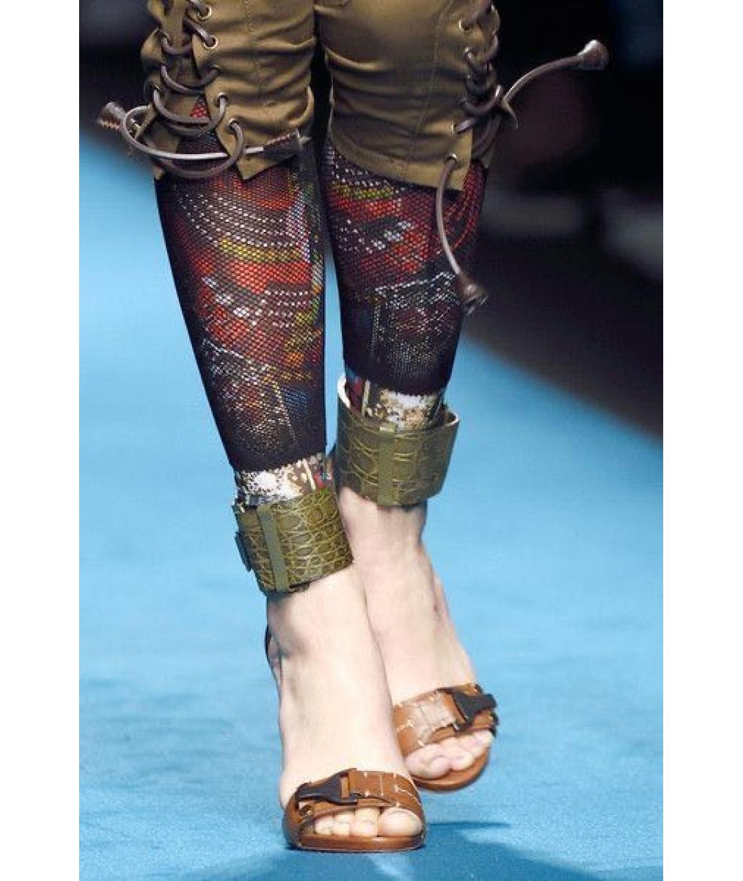 DSQUARED2 Коричневые кожаные босоножки, фото 7