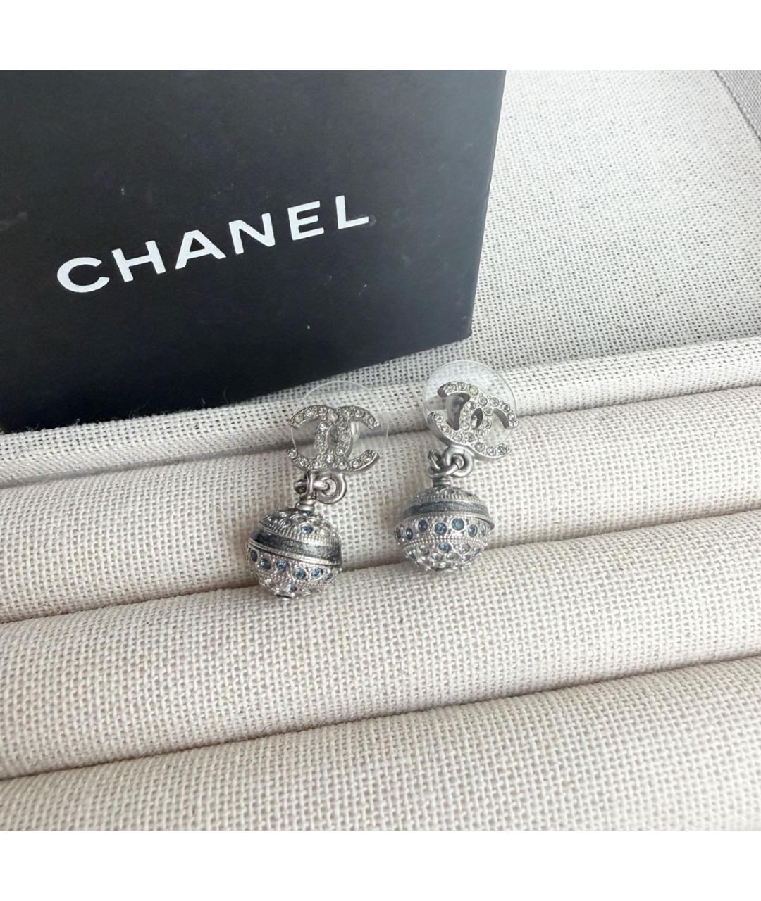CHANEL Серебряные серьги, фото 2