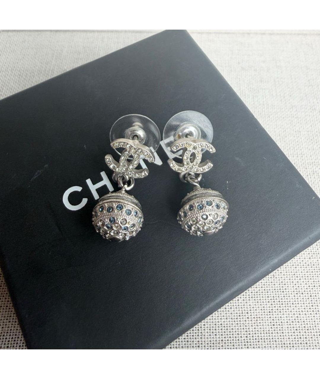 CHANEL Серебряные серьги, фото 7