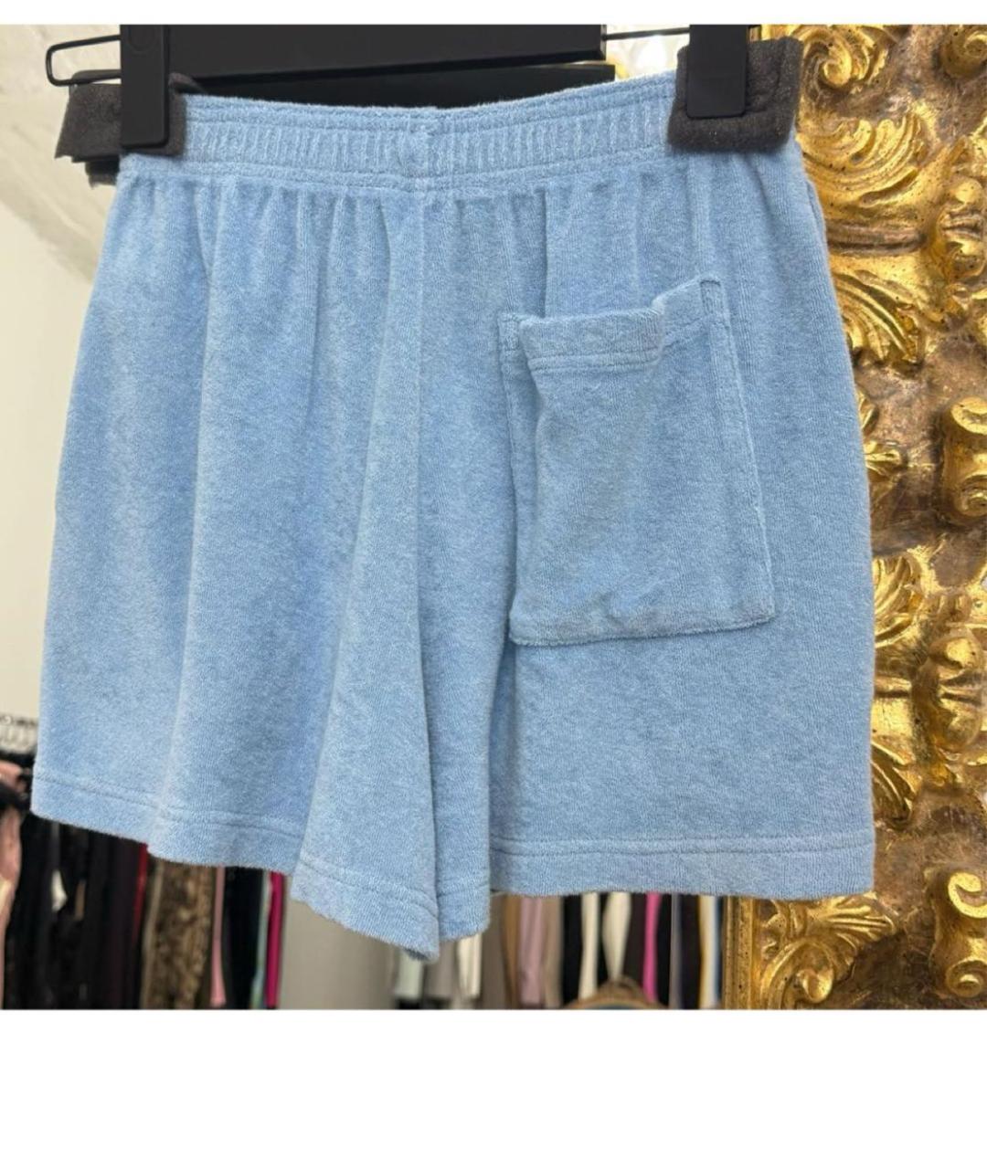 SPORTY AND RICH Голубые хлопковые шорты, фото 2