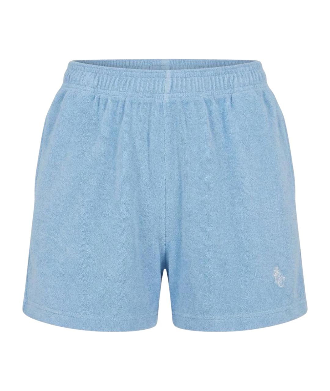 SPORTY AND RICH Голубые хлопковые шорты, фото 1