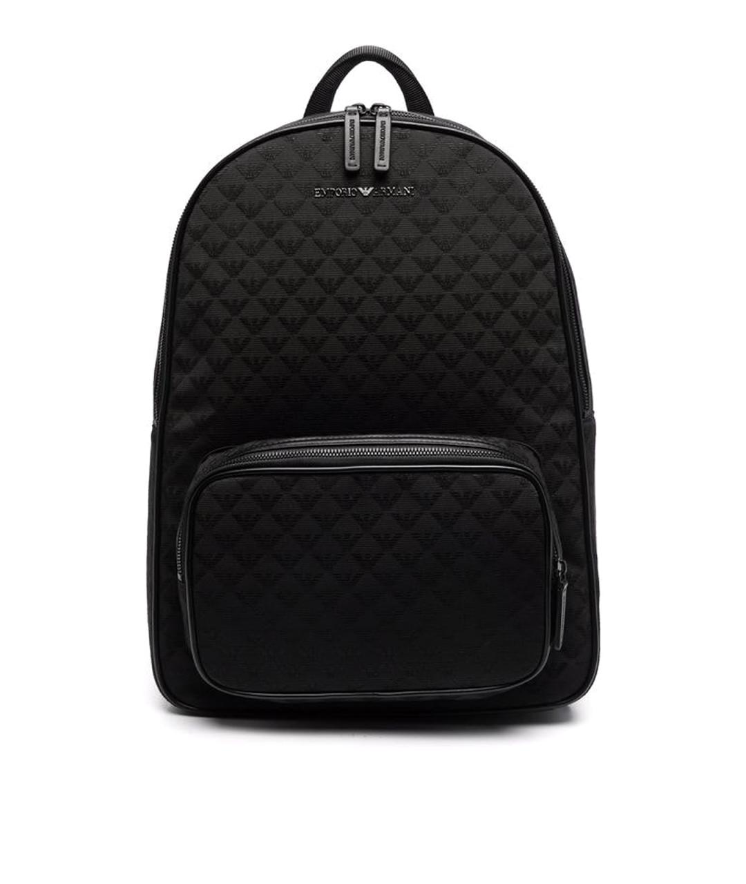 EMPORIO ARMANI Черный тканевый рюкзак, фото 1
