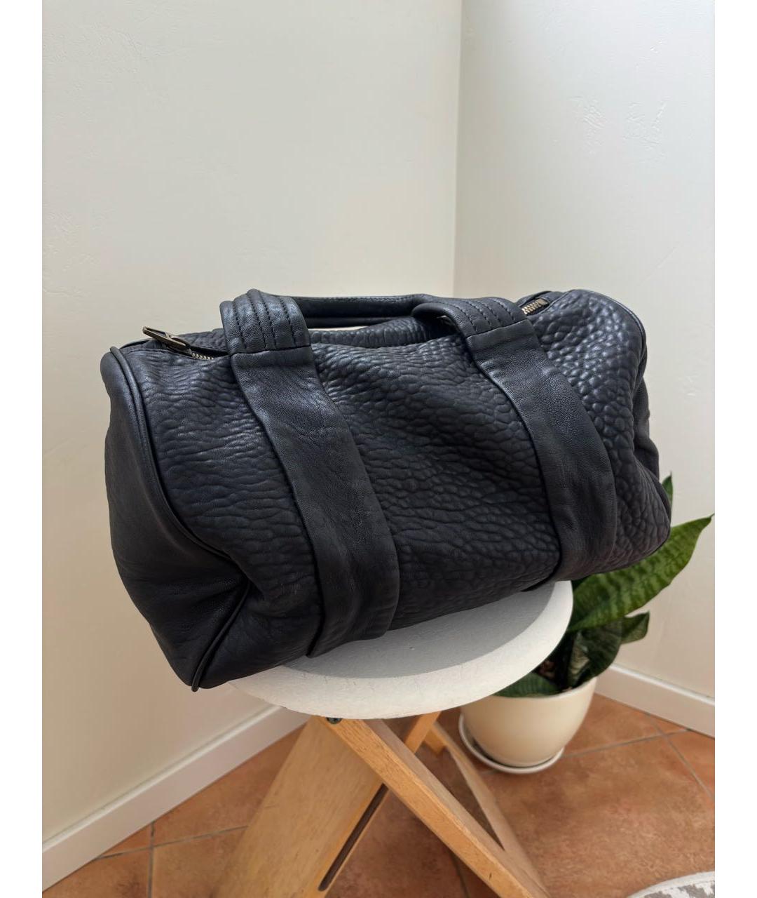 ALEXANDER WANG Черная кожаная сумка с короткими ручками, фото 2