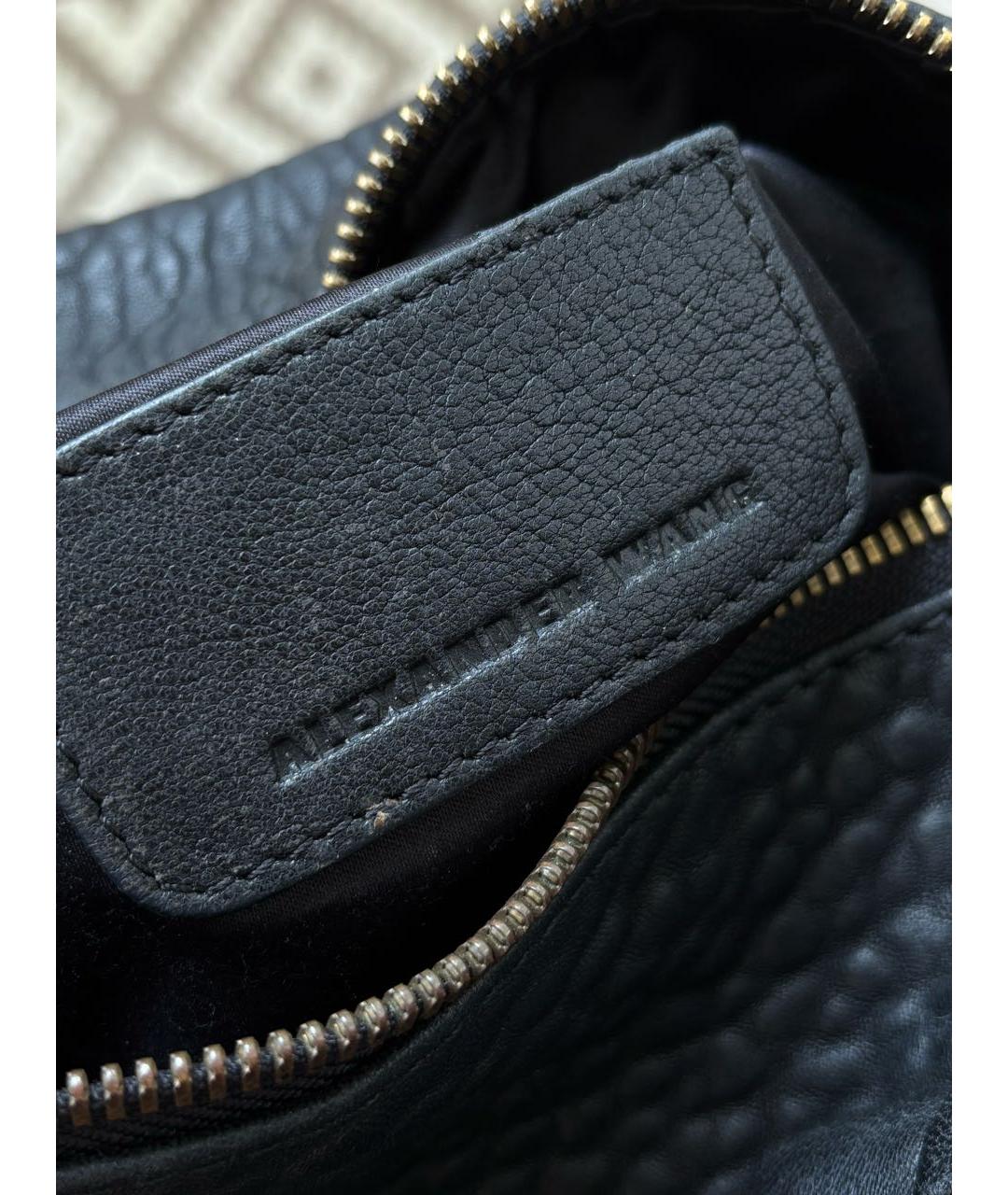 ALEXANDER WANG Черная кожаная сумка с короткими ручками, фото 4