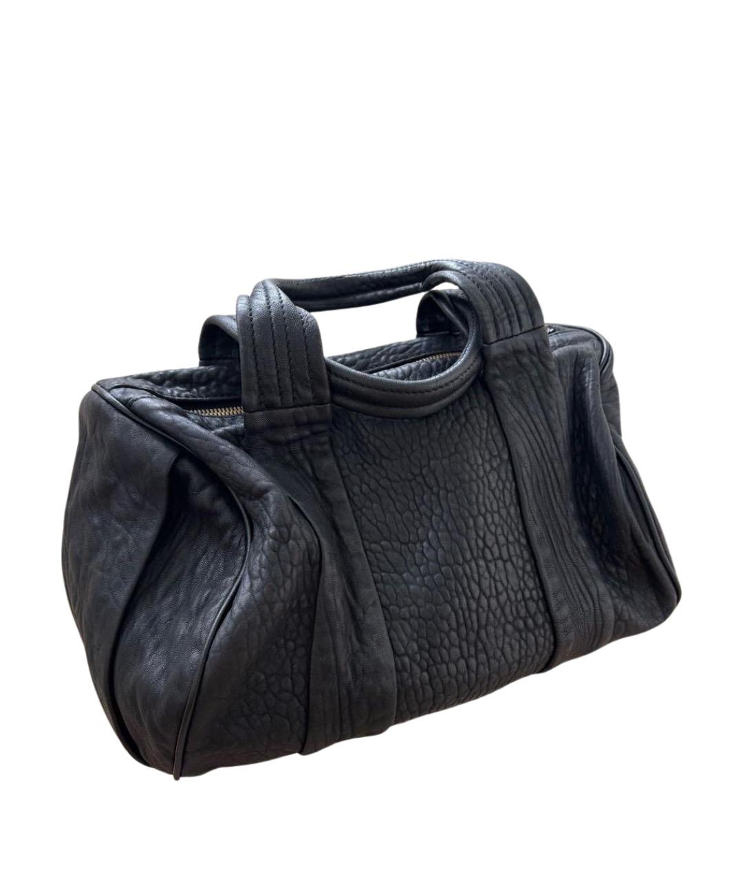ALEXANDER WANG Черная кожаная сумка с короткими ручками, фото 1