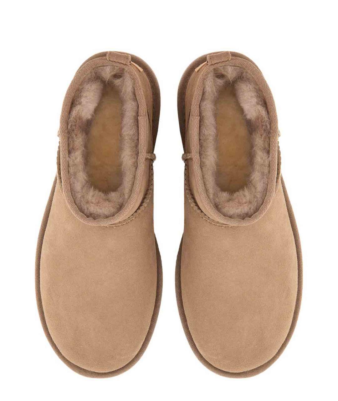UGG Бежевые замшевые полусапоги, фото 2