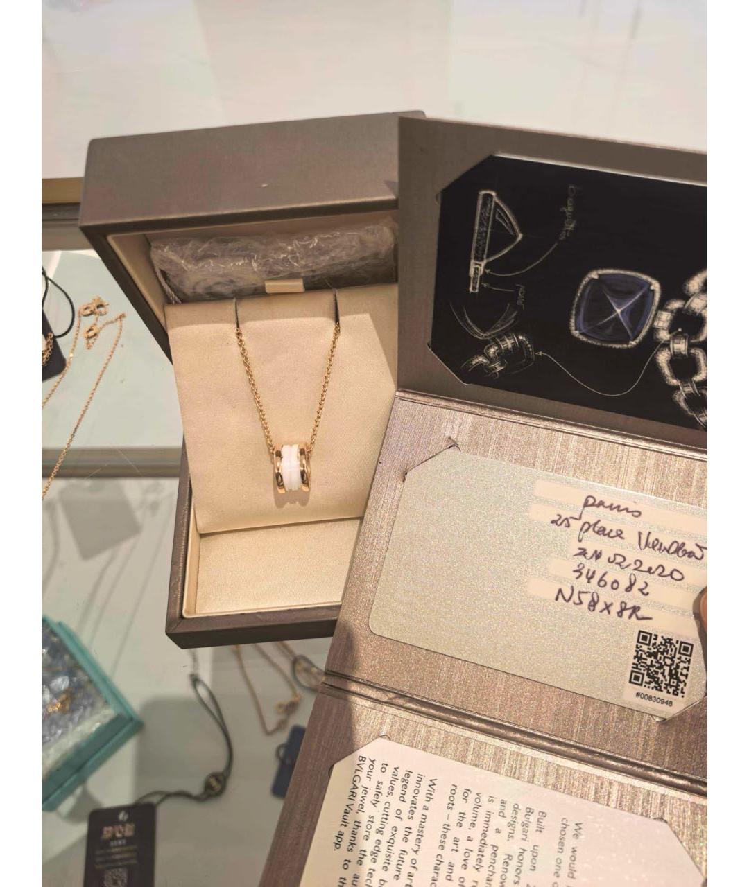 BVLGARI Золотое колье из розового золота, фото 3