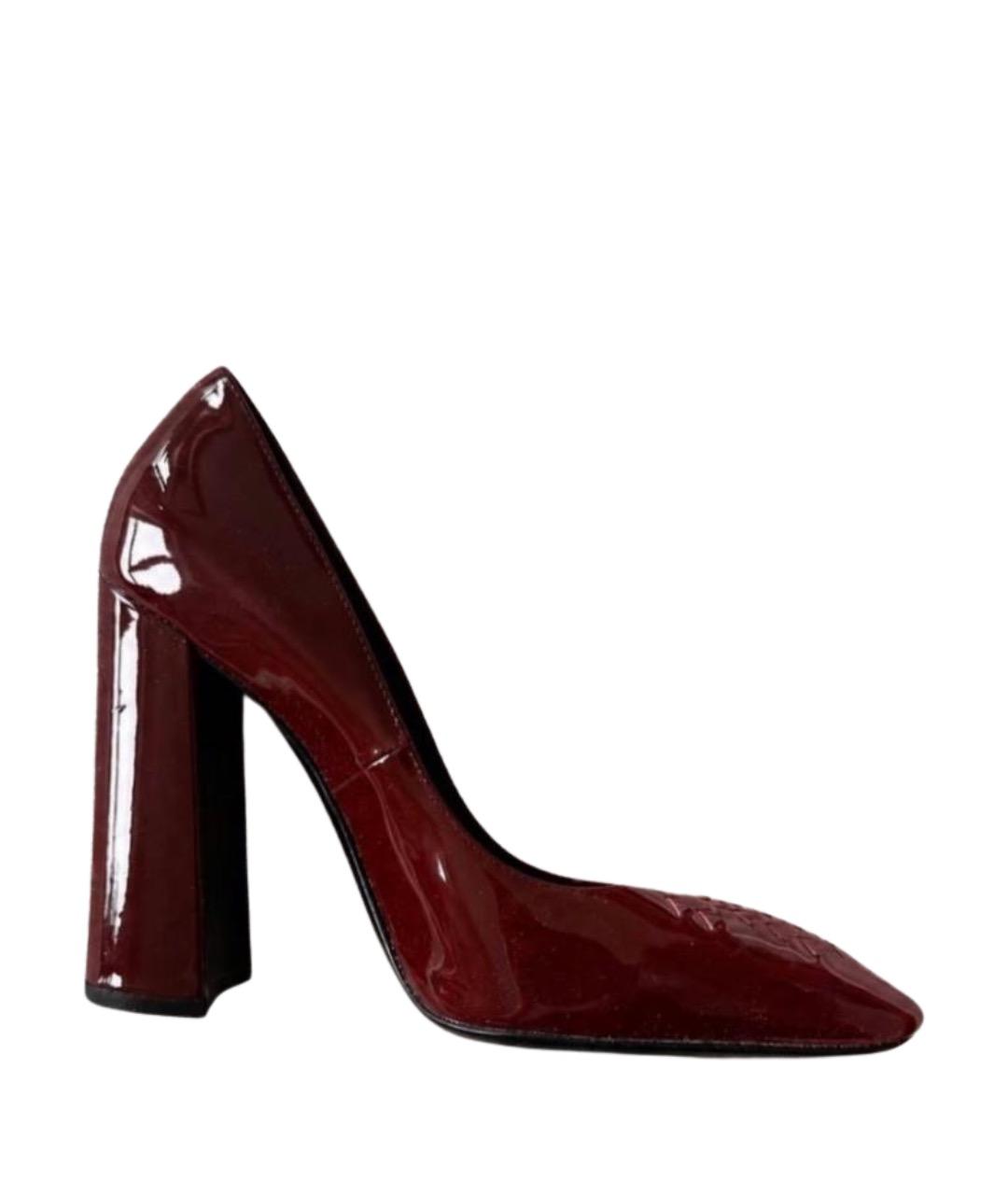 BOTTEGA VENETA Бордовые туфли из лакированной кожи, фото 1