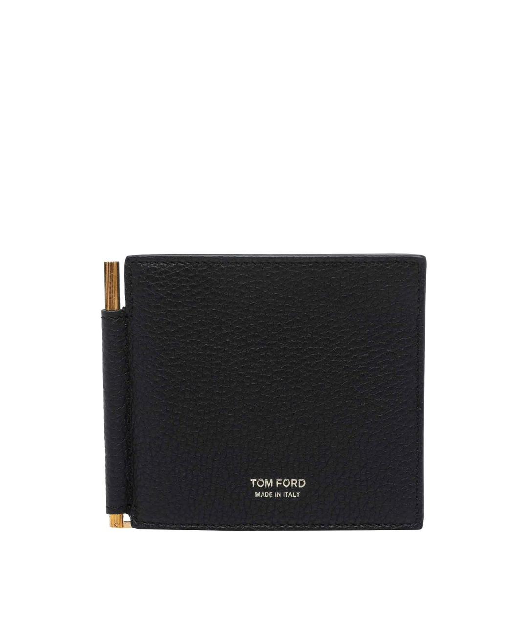 TOM FORD Черный кожаный кошелек, фото 1