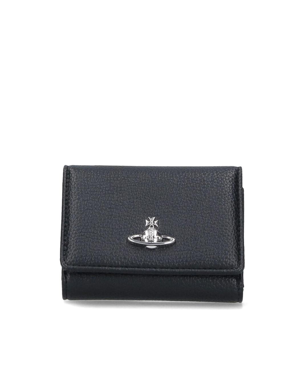 VIVIENNE WESTWOOD Черный кожаный кошелек, фото 1