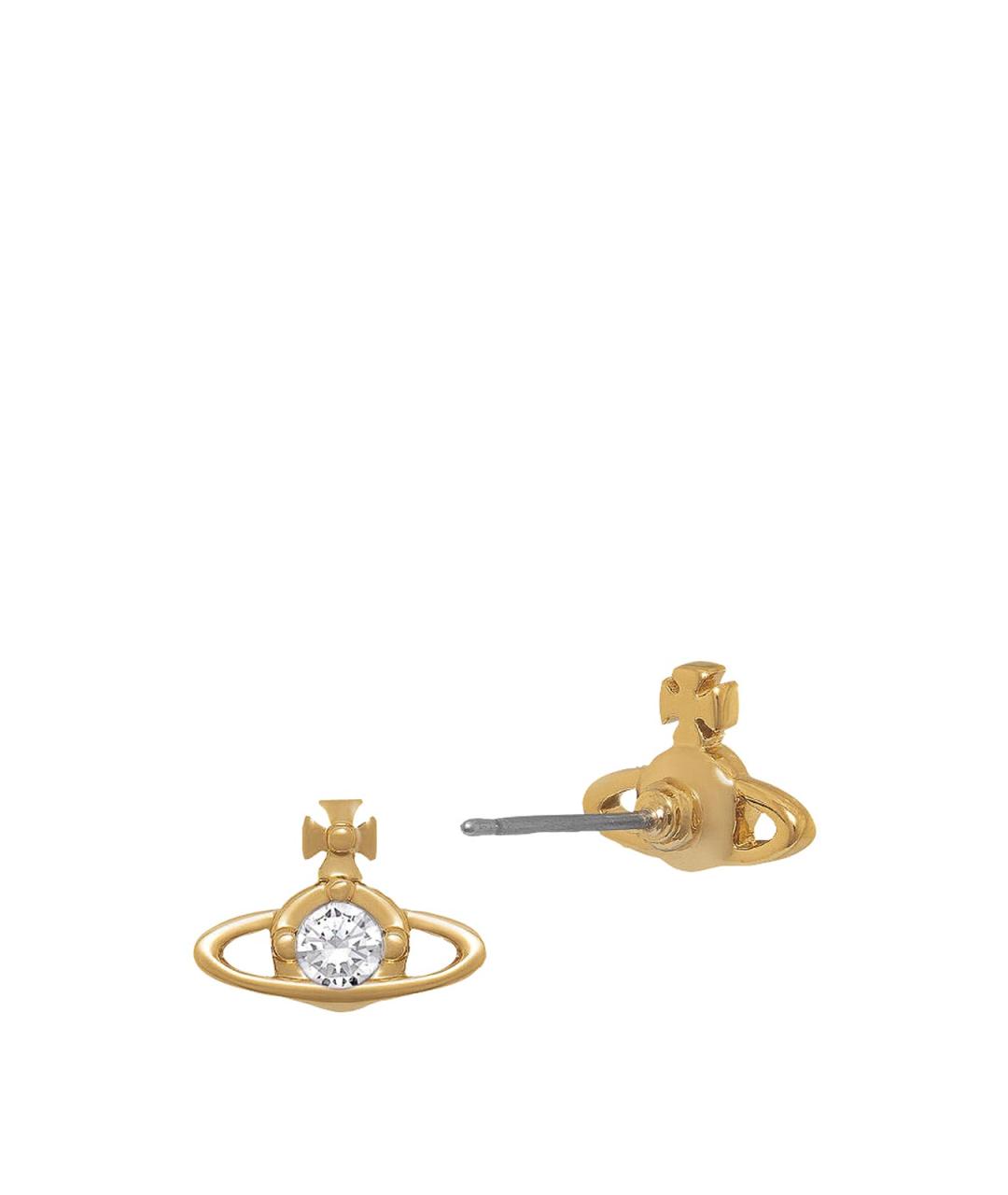 VIVIENNE WESTWOOD Золотые латунные серьги, фото 2