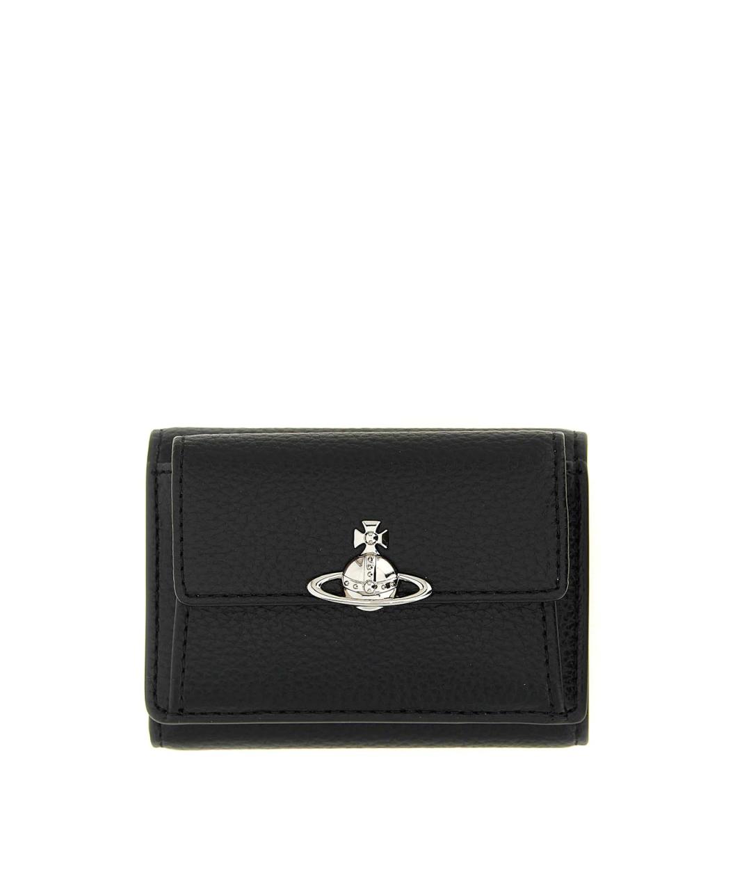 VIVIENNE WESTWOOD Черный кожаный кошелек, фото 1