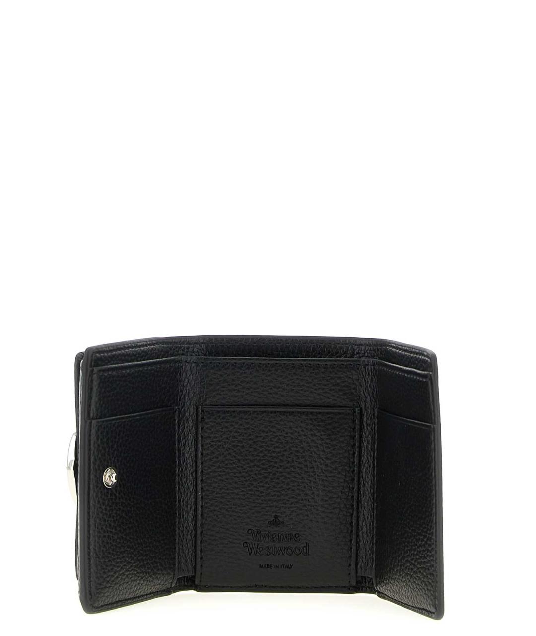 VIVIENNE WESTWOOD Черный кожаный кошелек, фото 3