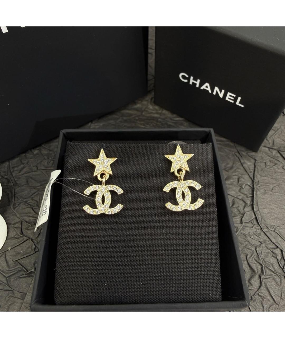 CHANEL Золотые серьги, фото 6