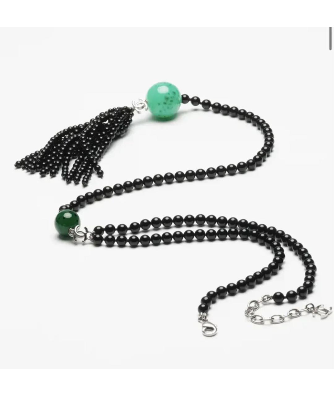 CHANEL Черное жемчужное колье, фото 2