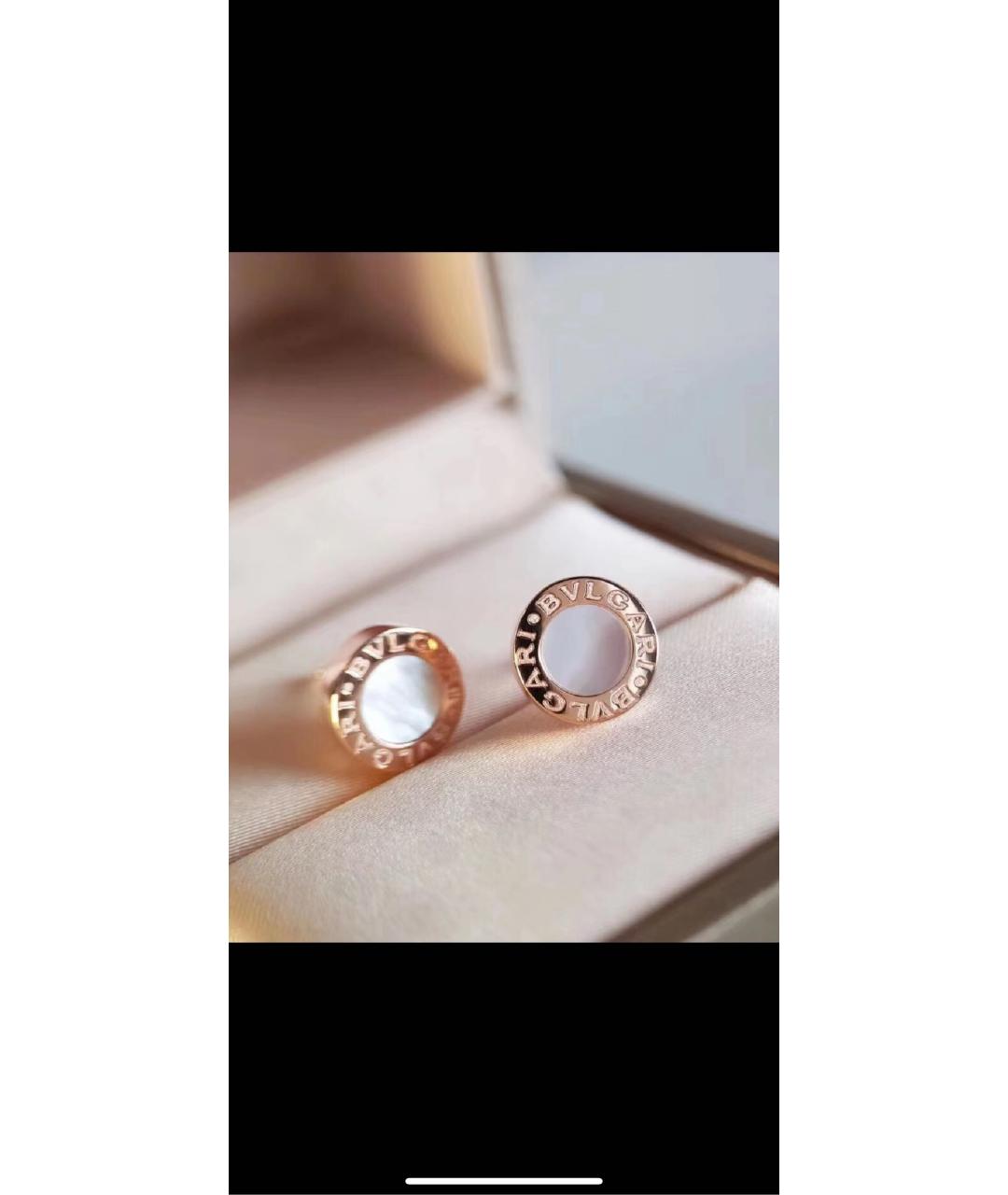 BVLGARI Золотые серьги из розового золота, фото 4