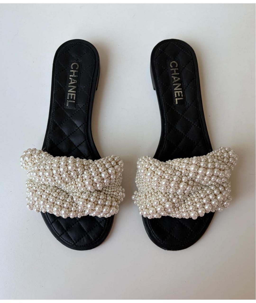 CHANEL Бежевые шлепанцы, фото 2