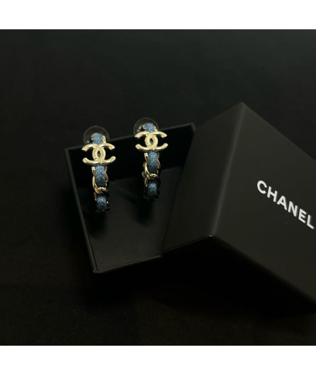 CHANEL Золотые серьги, фото 2