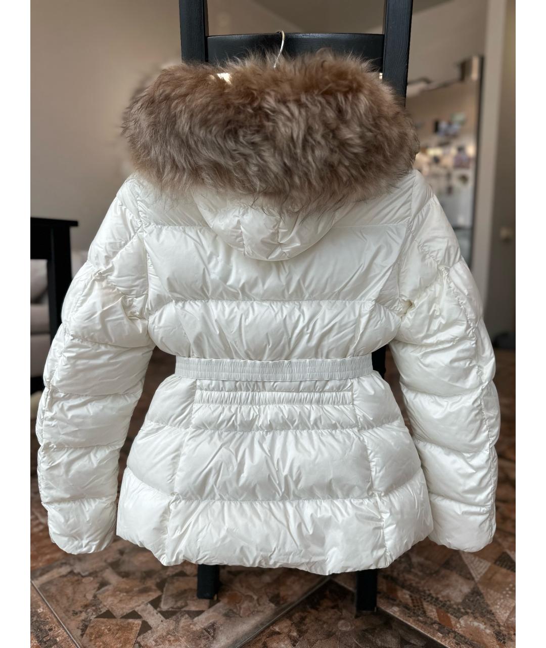 MONCLER Белый полиамидовый пуховик, фото 2