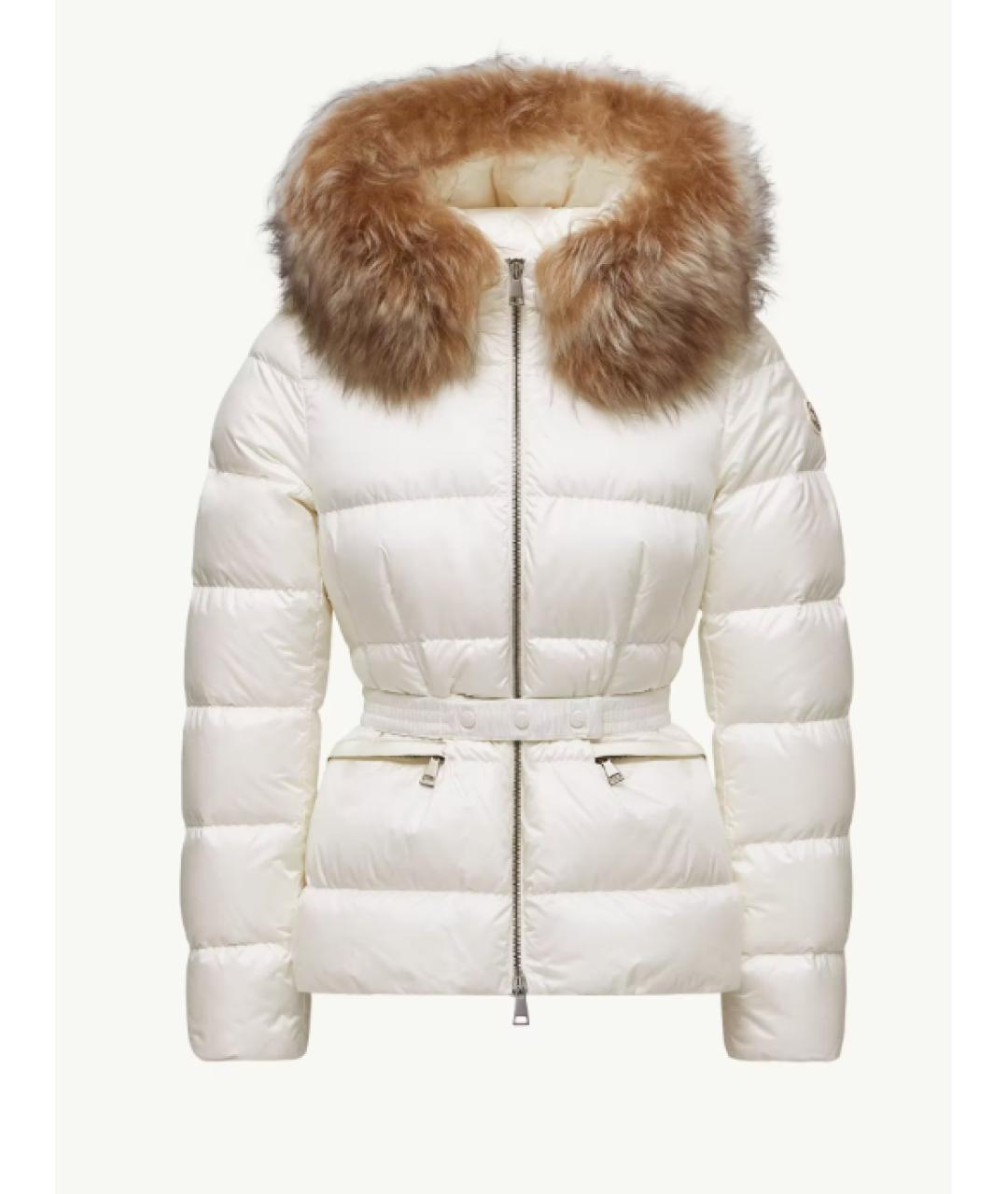 MONCLER Белый полиамидовый пуховик, фото 6