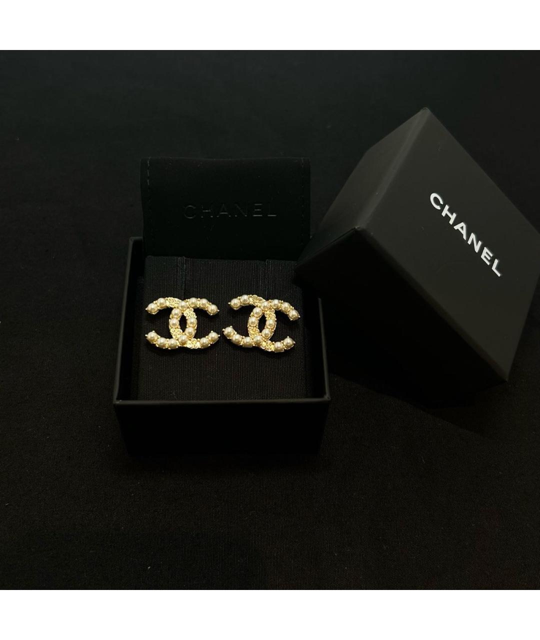 CHANEL Золотые серьги, фото 2