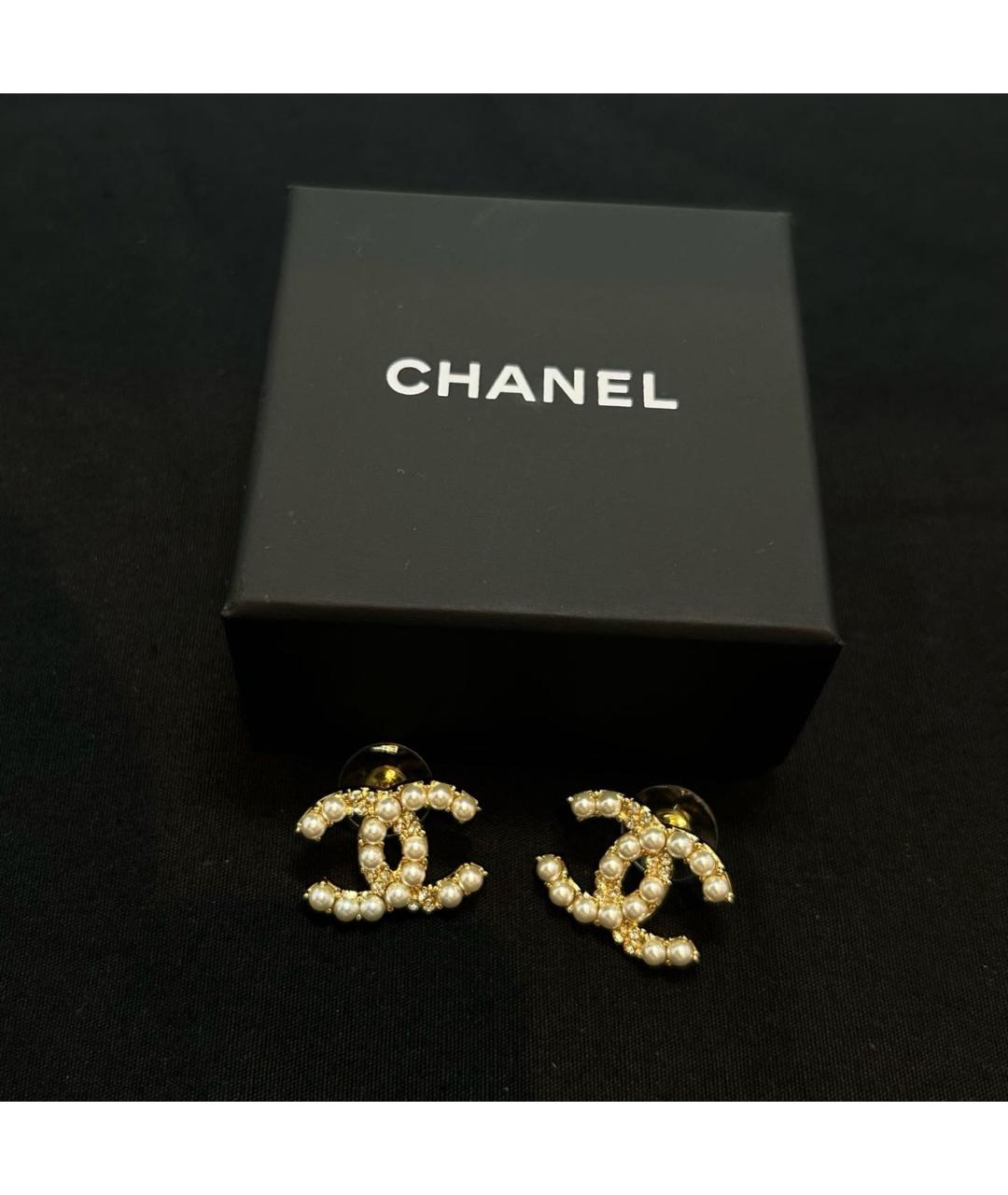 CHANEL Золотые серьги, фото 3