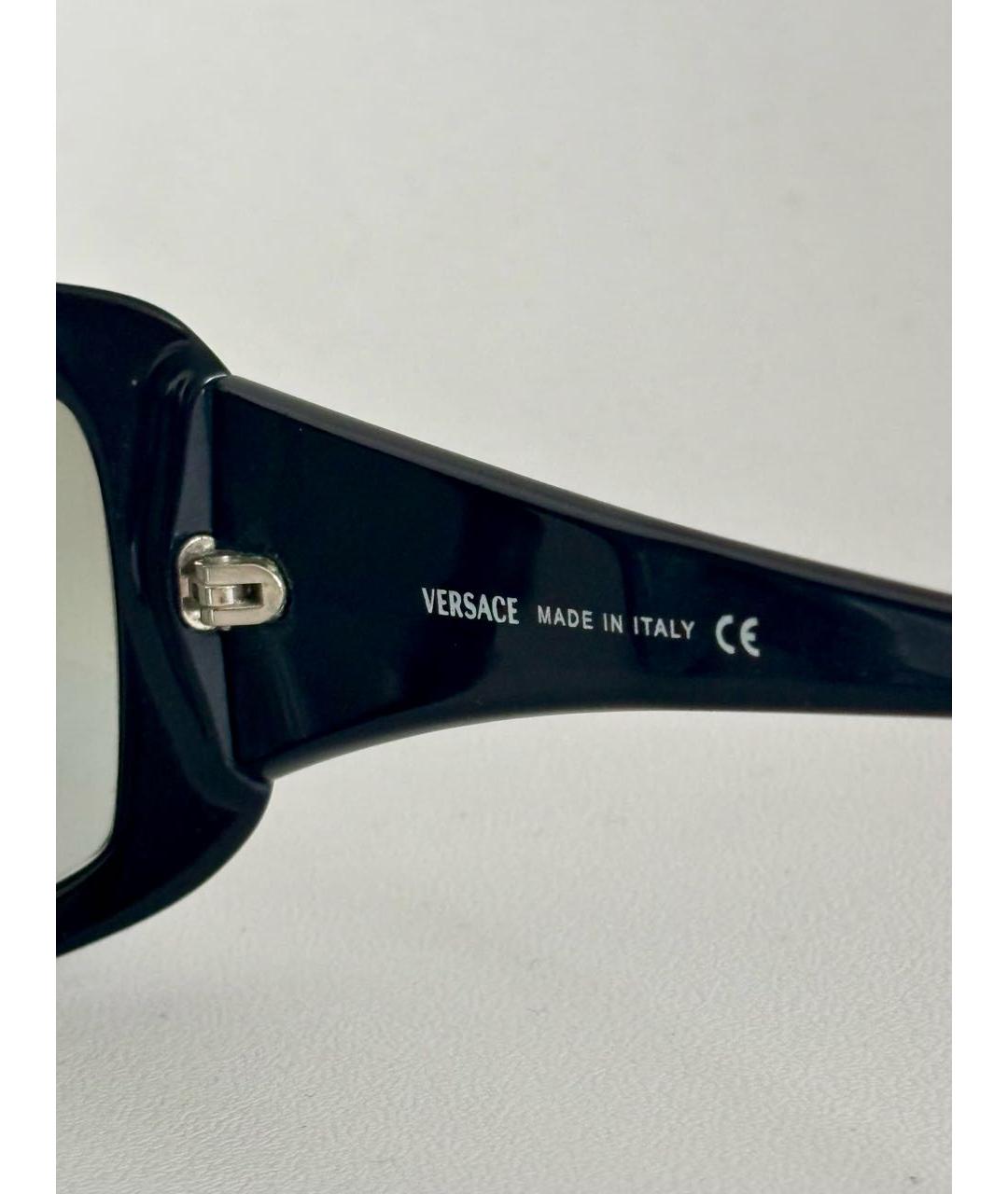 VERSACE Черные пластиковые солнцезащитные очки, фото 5