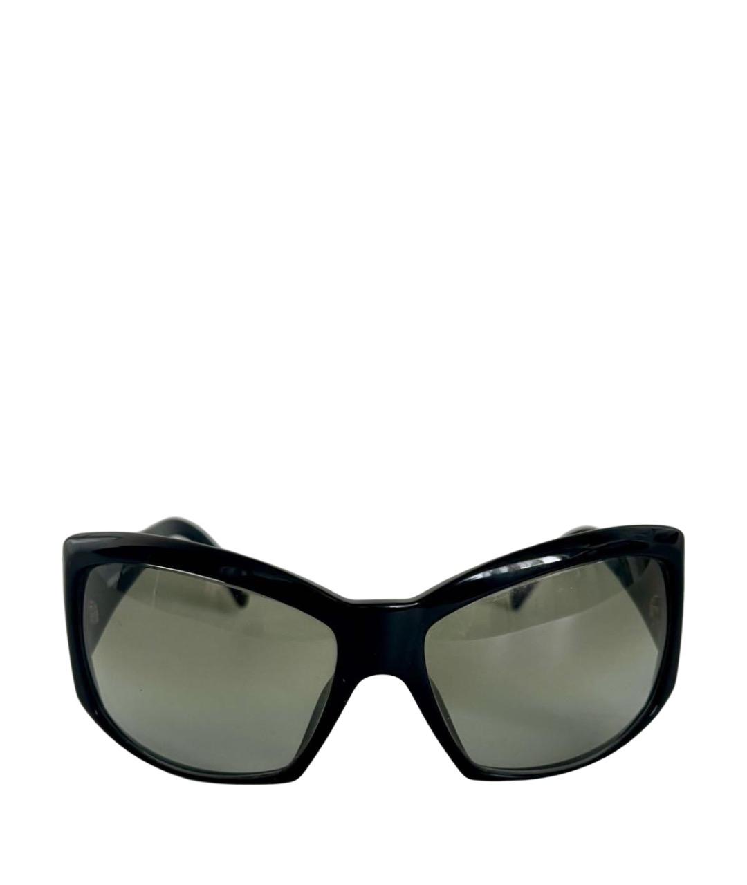 VERSACE Черные пластиковые солнцезащитные очки, фото 1