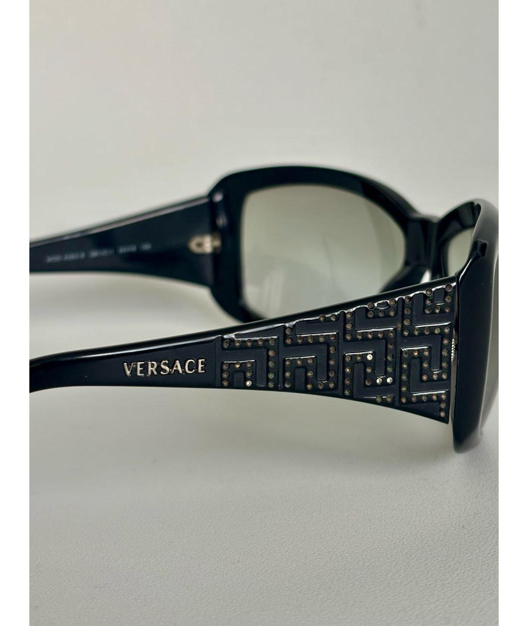VERSACE Черные пластиковые солнцезащитные очки, фото 4